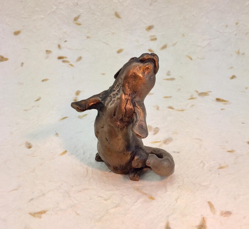 Bronze Otter Sculpture Otter Figurine Miniature Otter Statue Animal