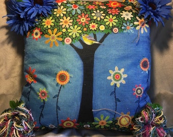 Flower Tree pillow cover