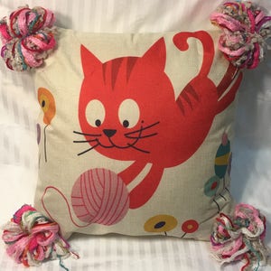 Psycho Kitty -- Pillow Cover