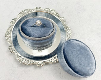 Vintage Mini Ring Dish Silver | Wedding Flat Lay Props | Flat Lay Styling