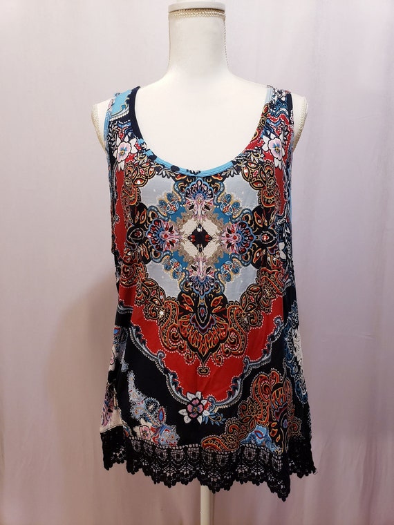 Bohemian Sequin Crochet Tank Top