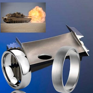 M1 Abrams Tank Ring. Crafted from an AGT1500 Turbine Blade.