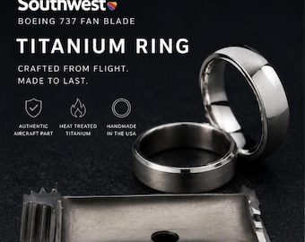 Anillo del Boeing 737 de Southwest Airlines: fabricado a partir de una pala de ventilador de turbina que perteneció a un avión de Southwest Airlines.