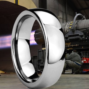 F 16 Fighter Jet Engine Ring  Made from a Titanium Turbine Blade Used in a Real F-16 Military Airplane Turbofan Engine-Unique Wedding Ring!