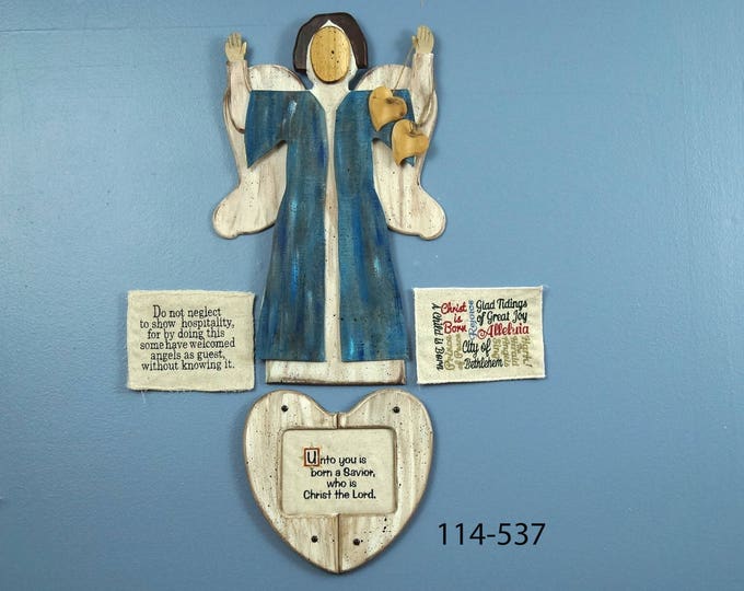 Vintage Angel, Country Wooden Angel Messenger, Rustic Angel, Christmas Angel, Folk Angel, Housewarming Gift