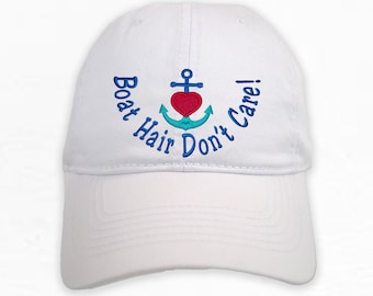 Boat Hair Don't Care Hat: Personalized Anchor Design