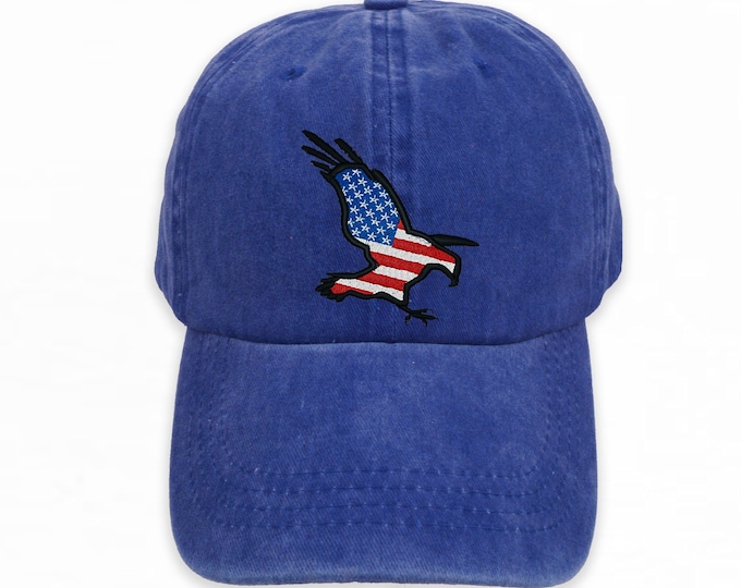 American Eagle Design Hat, American Flag design hat can be Personalized,  Soft Structure Hat, Personalized Cap, Dad Hat, America Accessory