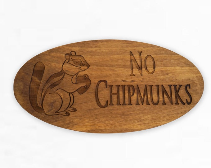 Chipmunks Sign, Personalized with your Text, Cute Chipmunk, Animal sign