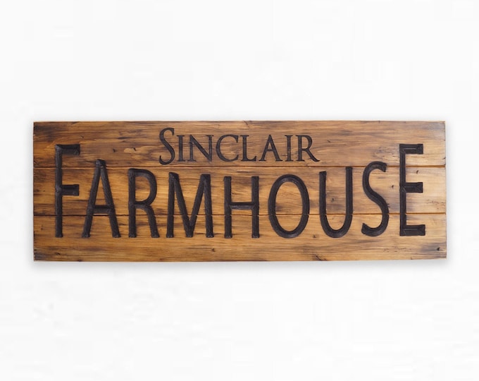 Personalized Farmhouse decor,  Rustic Wall Hanging, Reclaimed Wood Wall Hanging, Home Decor, Engraved Gift,  Wall Plaque, Carved Wood Sign