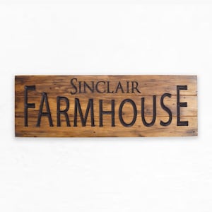 Personalized Farmhouse Sign: Rustic Reclaimed Wood Wall Decor