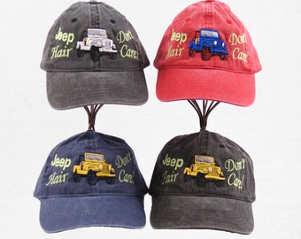 Jeep Hair Hat, Jeep Hair Cap, Personalized Hat, Personalized Cap, Personalized Baseball Cap, Dad Hat, Jeep Hair Don't Care, Gift for Her,