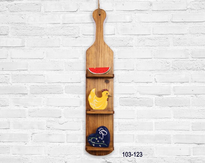 Paddle Shelf Wall hanging, Knick Knack Shelf, Wall Art, Wall Decor, Living Room Decor, Farmhouse Decor, Reclaimed Wood Shelf, Rustic Shelf