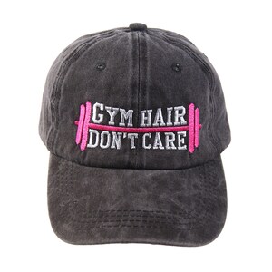 Gym Hair Don&#39;t Care Hut, personalisierte Hut, Gym Hut, Gym Cap, personalisierte Cap, personalisierte Baseballkappe, Papa Hut, Geschenk für sie,