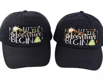 Let the Adventure Begin Hat: Personalisierte Baseballkappe zum Wandern