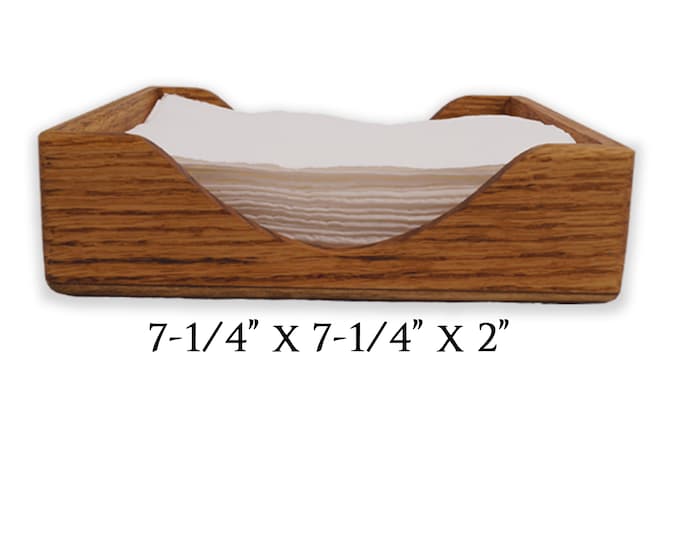 Solid Oak Dinner Napkin Holder: Country Kitchen Dispenser