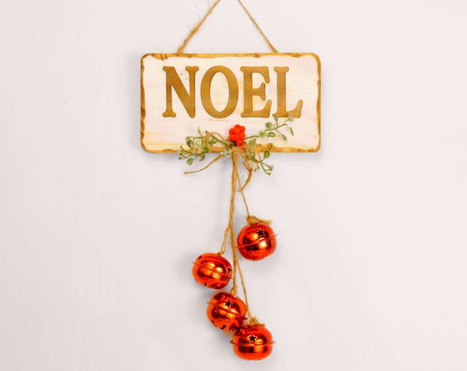 Christmas Decor, Noel Sign, Merry Christmas,Christmas Bells Wall hanging, Christmas Decoration, Christmas Ornament, Modern Farmhouse decor