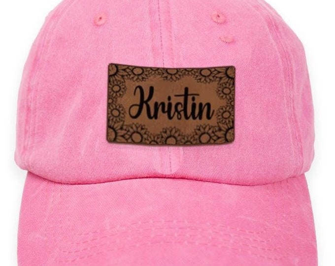Personalized Sunflower Patch Hat, Sunflower design hat, Custom Hat