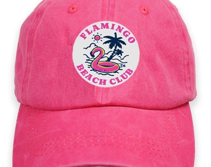 Flamingo Personalized Hat, Flamingo Patch, Flamingo Style, Personalized Baseball Cap, Dad Hat, Beach Hat, Flamazing, Flamingo Cap