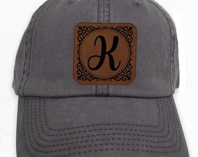 Monogrammed Patch Hat, Monogram Personalized Cap, Soft Structure Hat,  Personalized Baseball Cap, Dad Hat,  Gift for Her