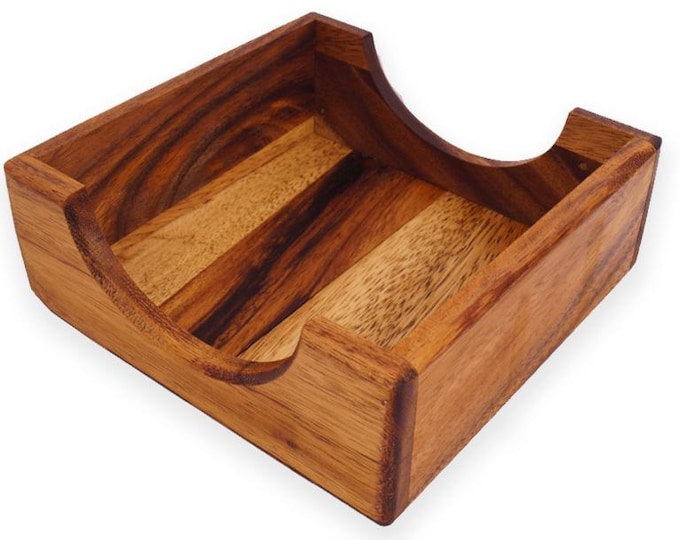 Napkin Tray, Paper Napkin holder, Acacia Wood Napkin Box, Napkin Dispenser, Wooden Napkin Holder, Country Napkin Box, Kitchen Napkin Tray