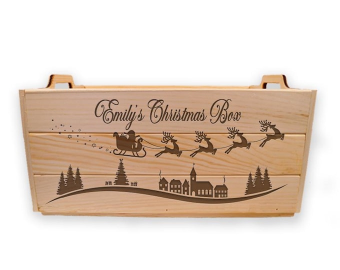 Personalized Christmas Crate, Child's Christmas Box, Gift Ideas