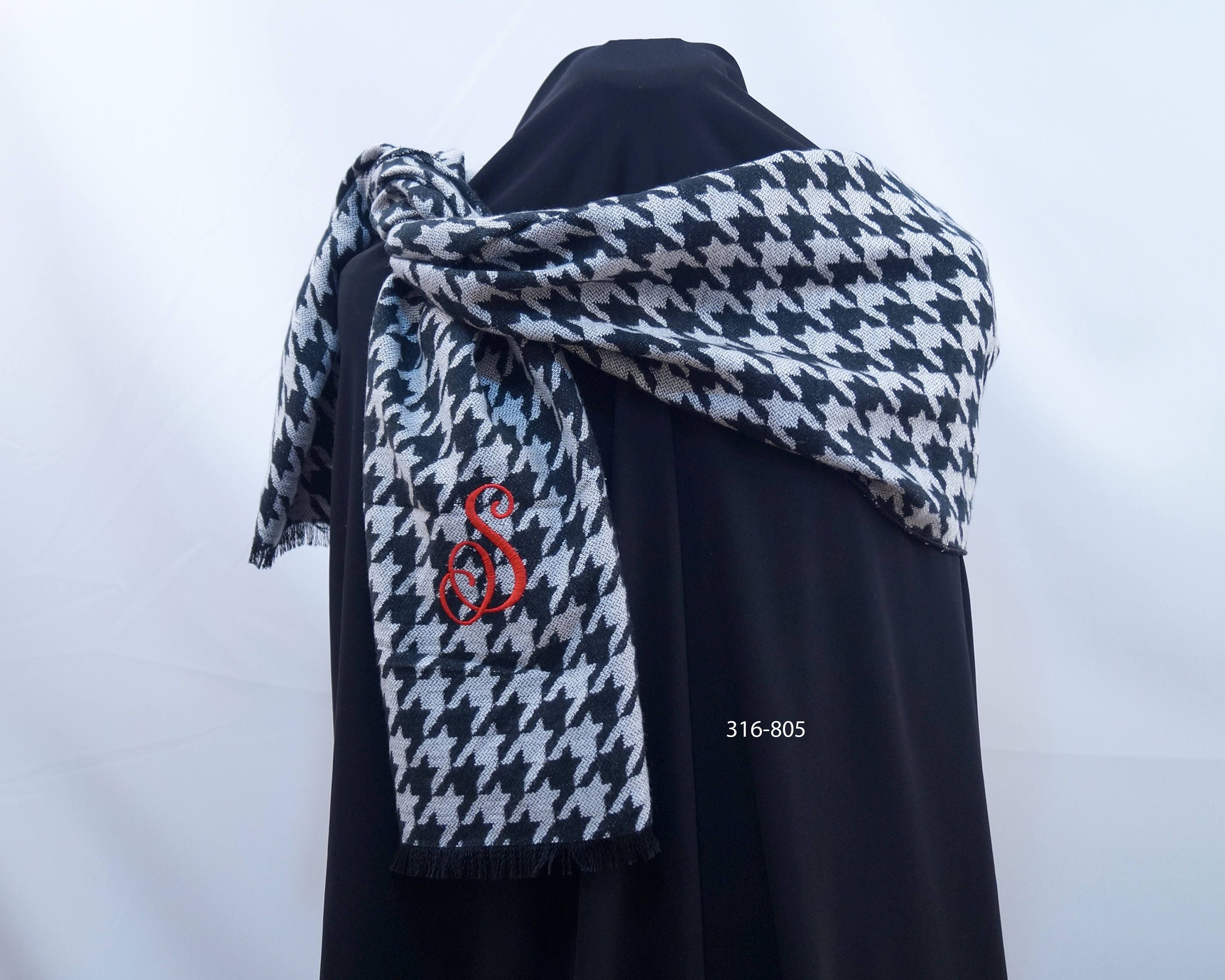 monogram keffiyeh stole