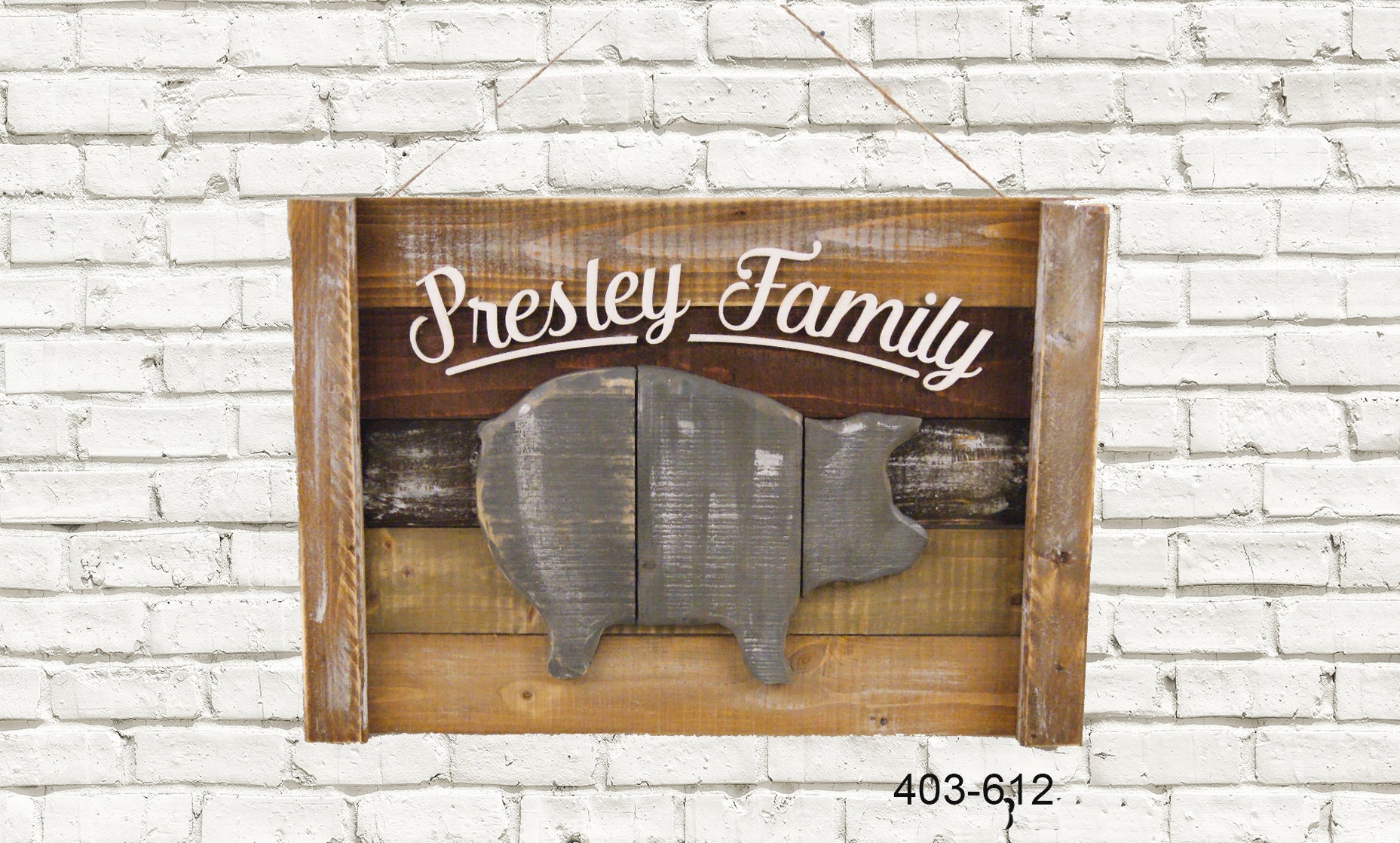 Pig Decor, Personalized Pig, Reclaimed Wood Wall Hanging, Interior Wall