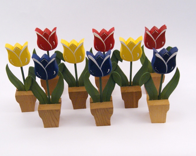 Tulips, Wooden Tulip, Springtime Decor, Summer Decor, Seasonal Home Decor, Window Sitters, Teacher Gift, Bridesmaid Gift, Farmhouse Decor