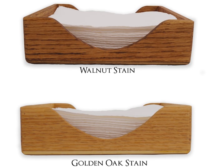 Oak Dinner Napkin Tray, Paper Napkin holder, Napkin Box, Napkin Dispenser, Wooden Napkin Holder, Country Napkin Box, Kitchen Napkin Tray