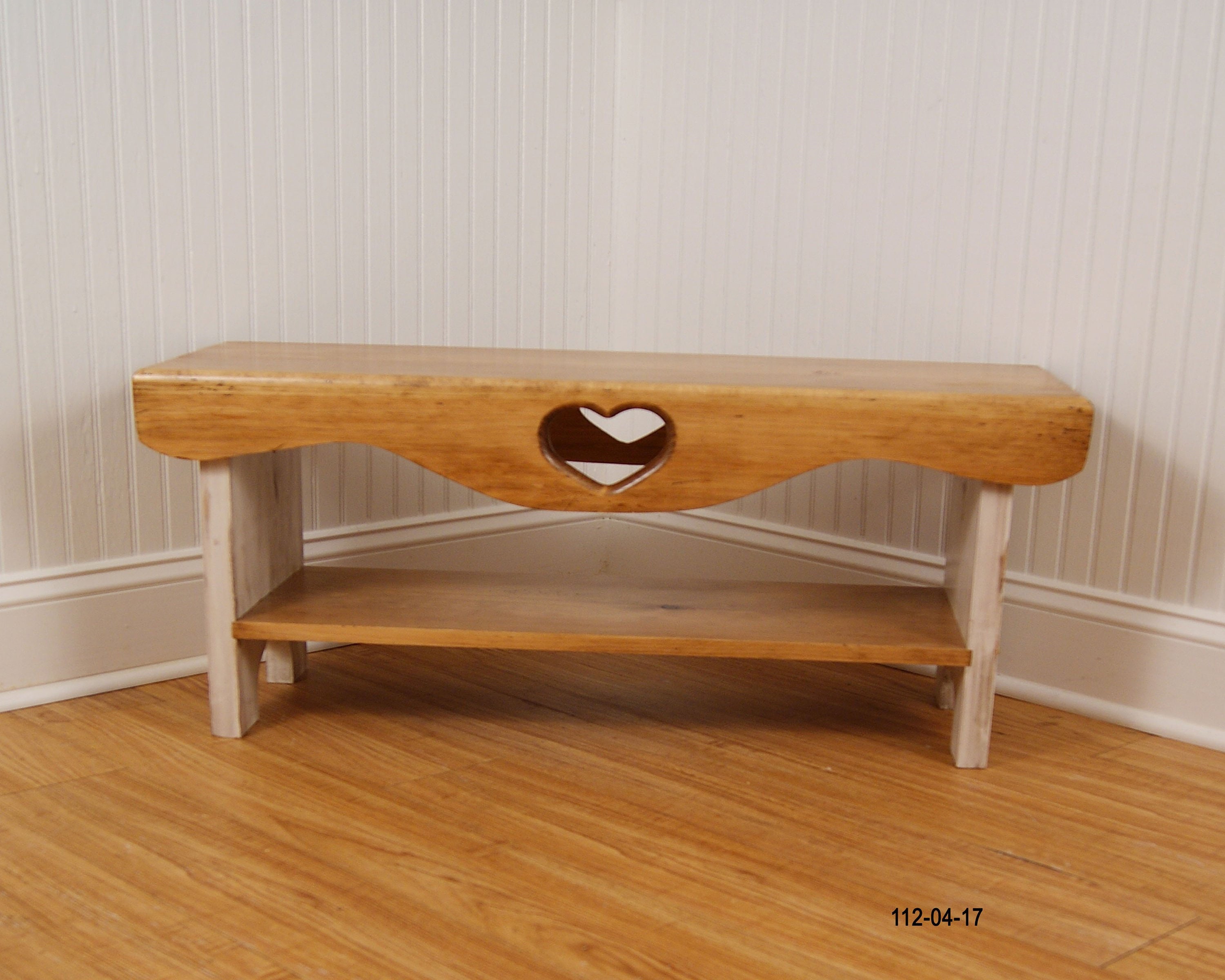 Farmhouse Bench Bedroom Bench Shaker Bench Heart Bench