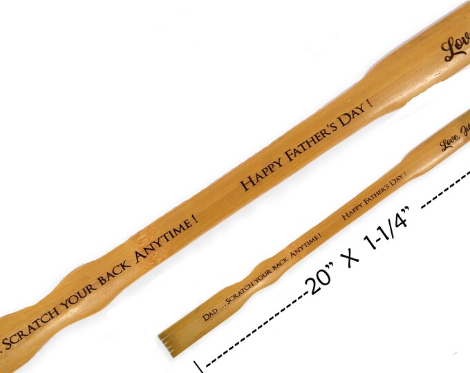 Backscratcher, Bamboo Scratcher, Gift for Dad, Fathers Day Gift, Laser Etched wood, Gift for Grandfather