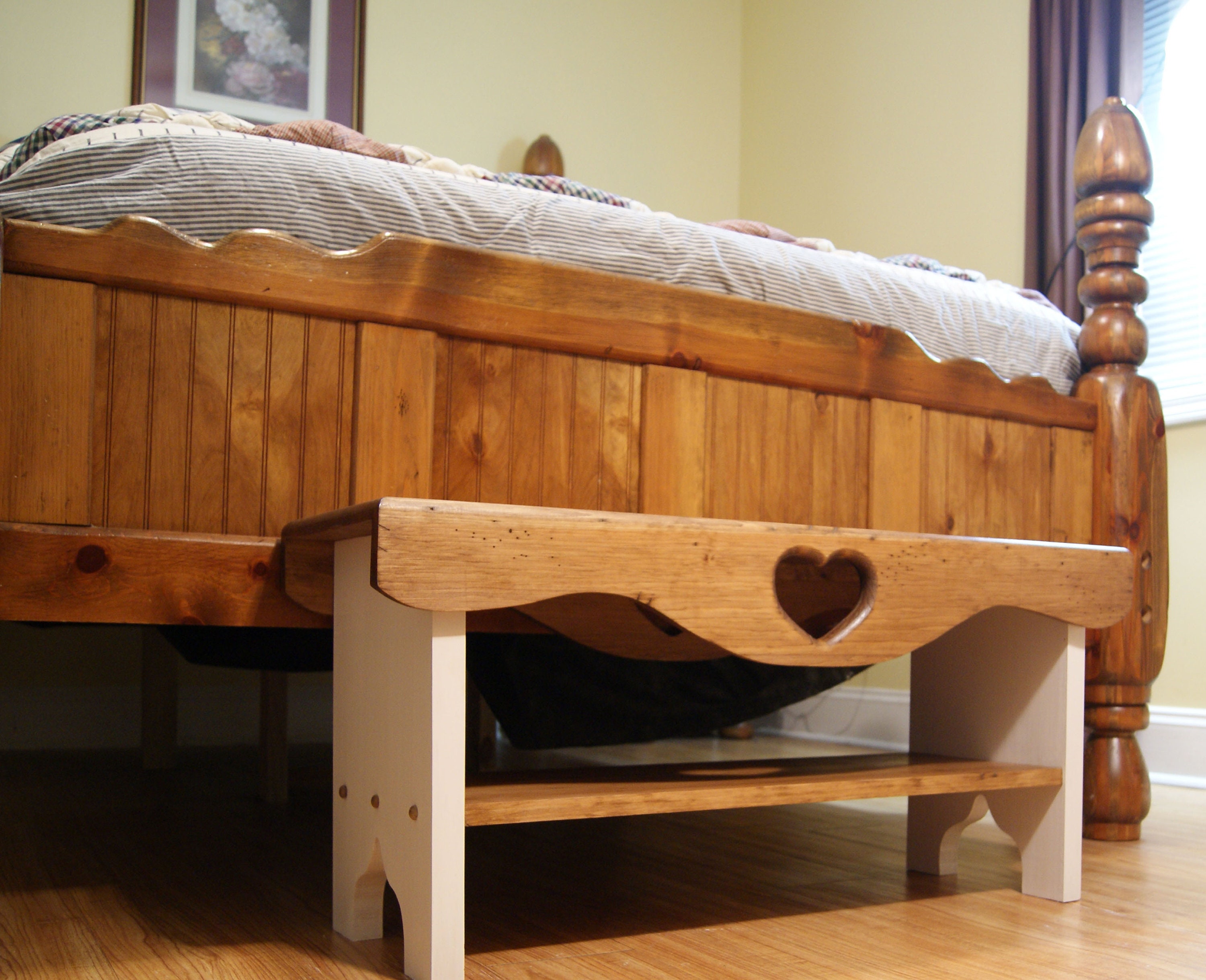 Farmhouse Bench Bedroom Bench Shaker Bench Heart Bench