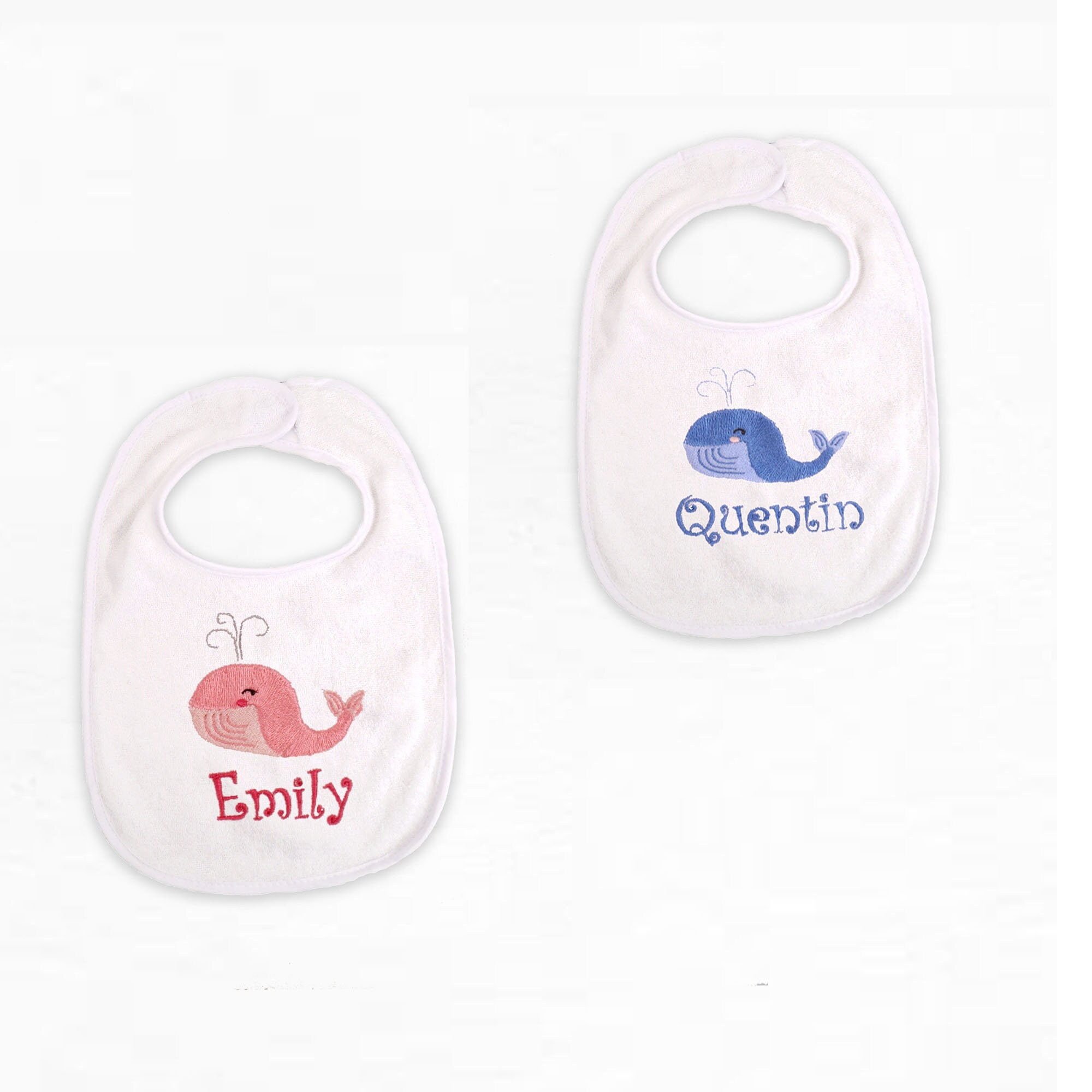 2 Baberos Personalizados Coche-Ballena - Tu tienda de bebés