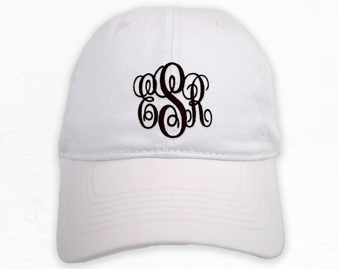 Monogrammed Hat, Monogram Personalized Cap, Soft Structure Hat,  Personalized Baseball Cap, Dad Hat,  Gift for Her