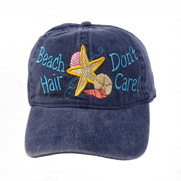 Beach Hair Don't Care Hat, Beach Hair Don't Care Cap, Personalized Hat, Personalized Cap, Personalized Baseball Cap, Dad Hat, Gift for Her,