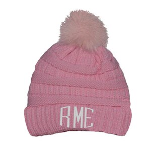 Personalized Knit Beanie with Removable Pom Pom