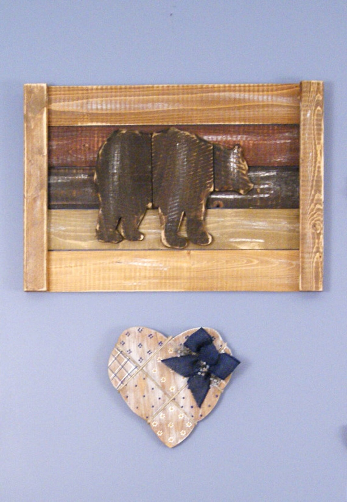 Bear Decor Personalized Bear Wall hanging Reclaimed Wood Etsy