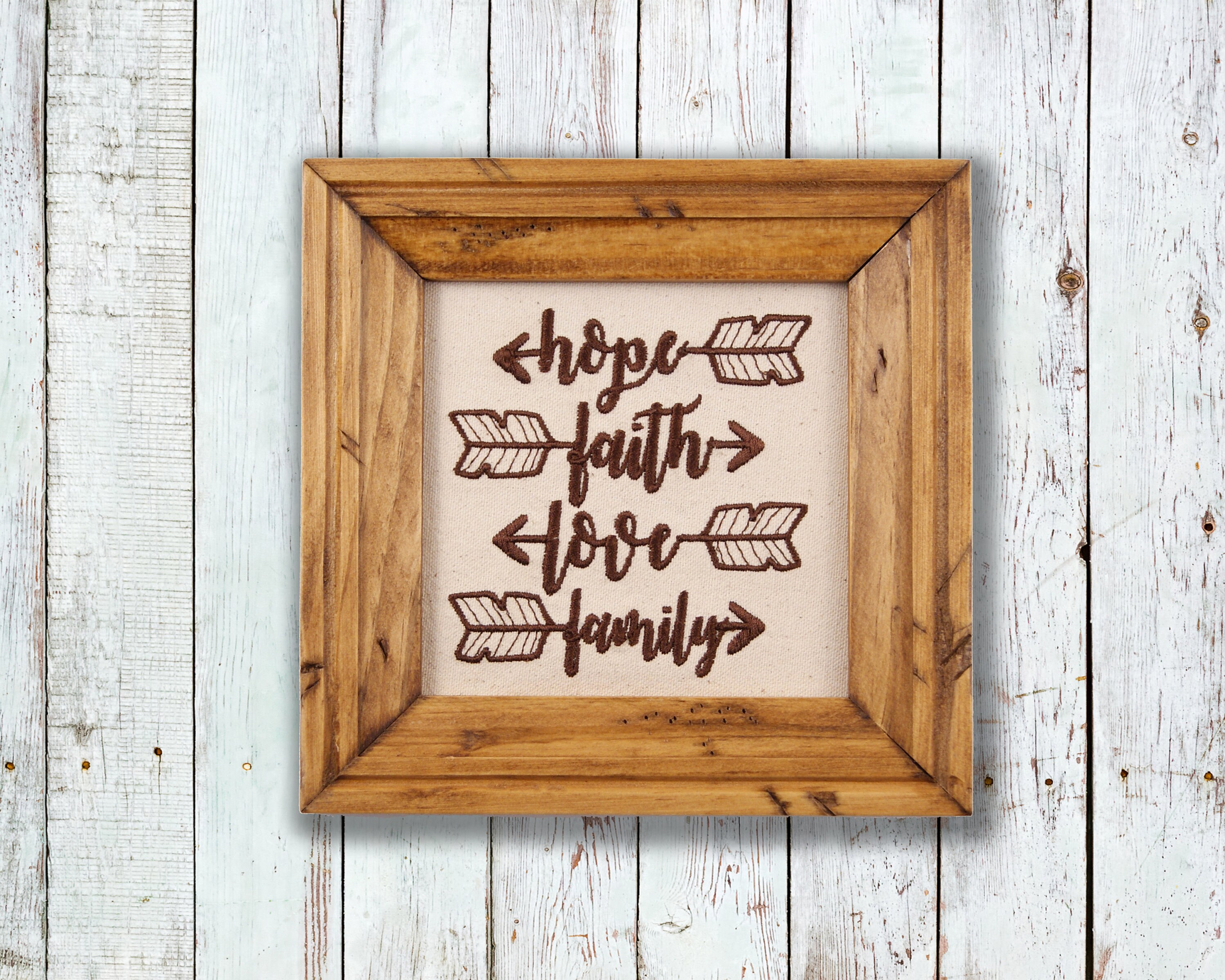 Hope Faith Love Family Arrow Decor Scripture Rustic Gallery Photo