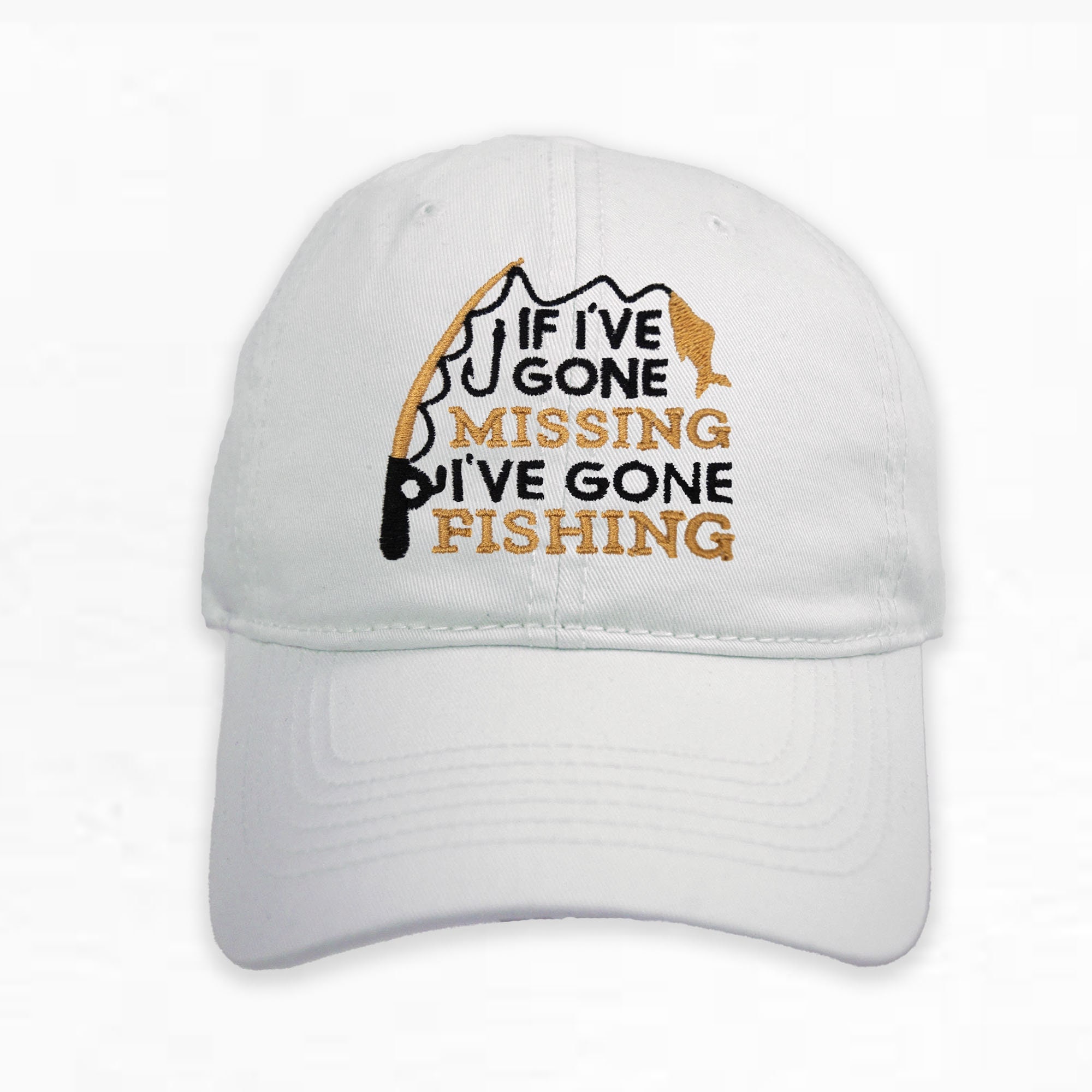 Gone Fishing Hat, Personalized Hat Fishing Design, Soft Structure