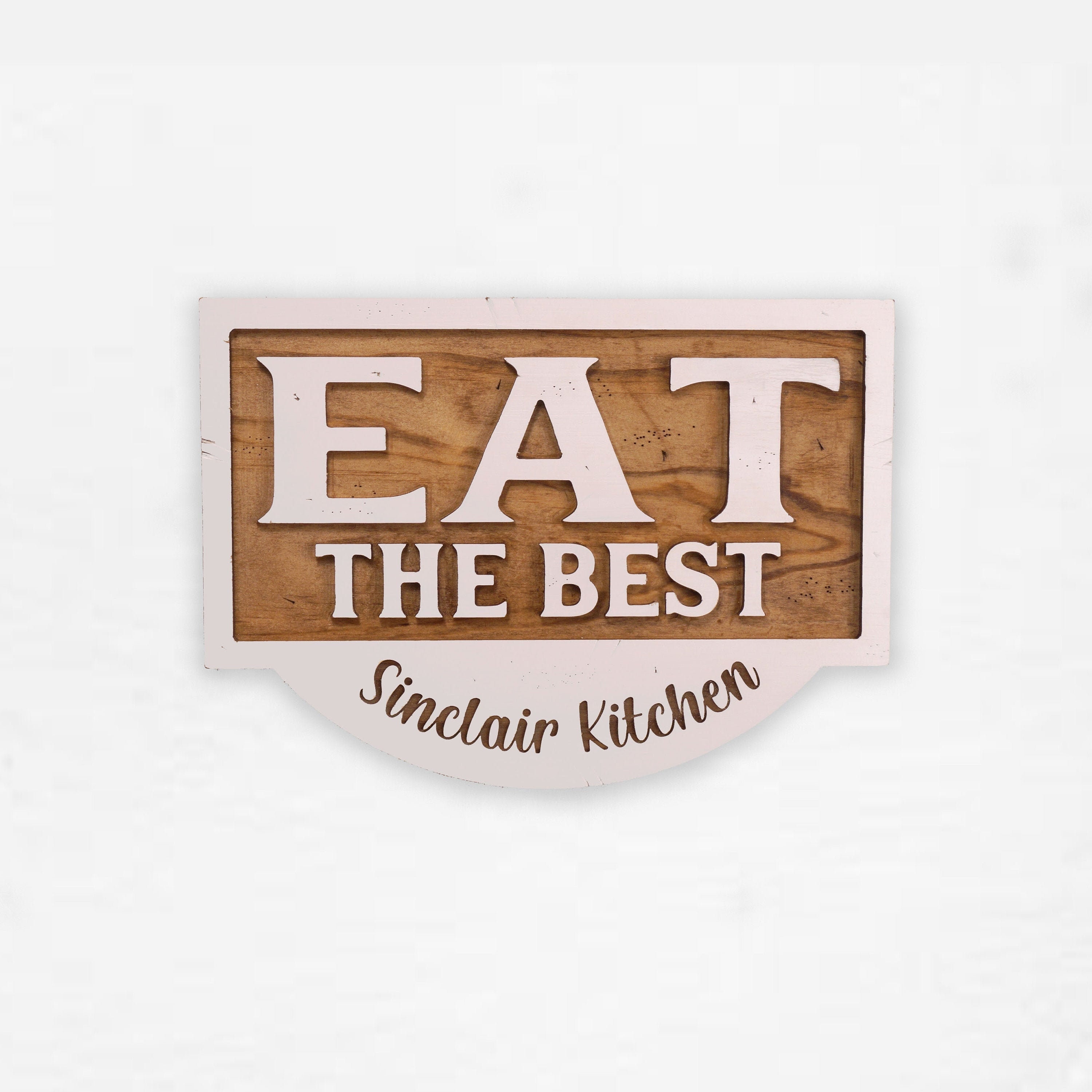 Personalized Kitchen Sign, Farmhouse Kitchen Decor, Eat Sign, Carved Wood,  Gift for Mom, Housewarming, Gift for Cook, Chef 