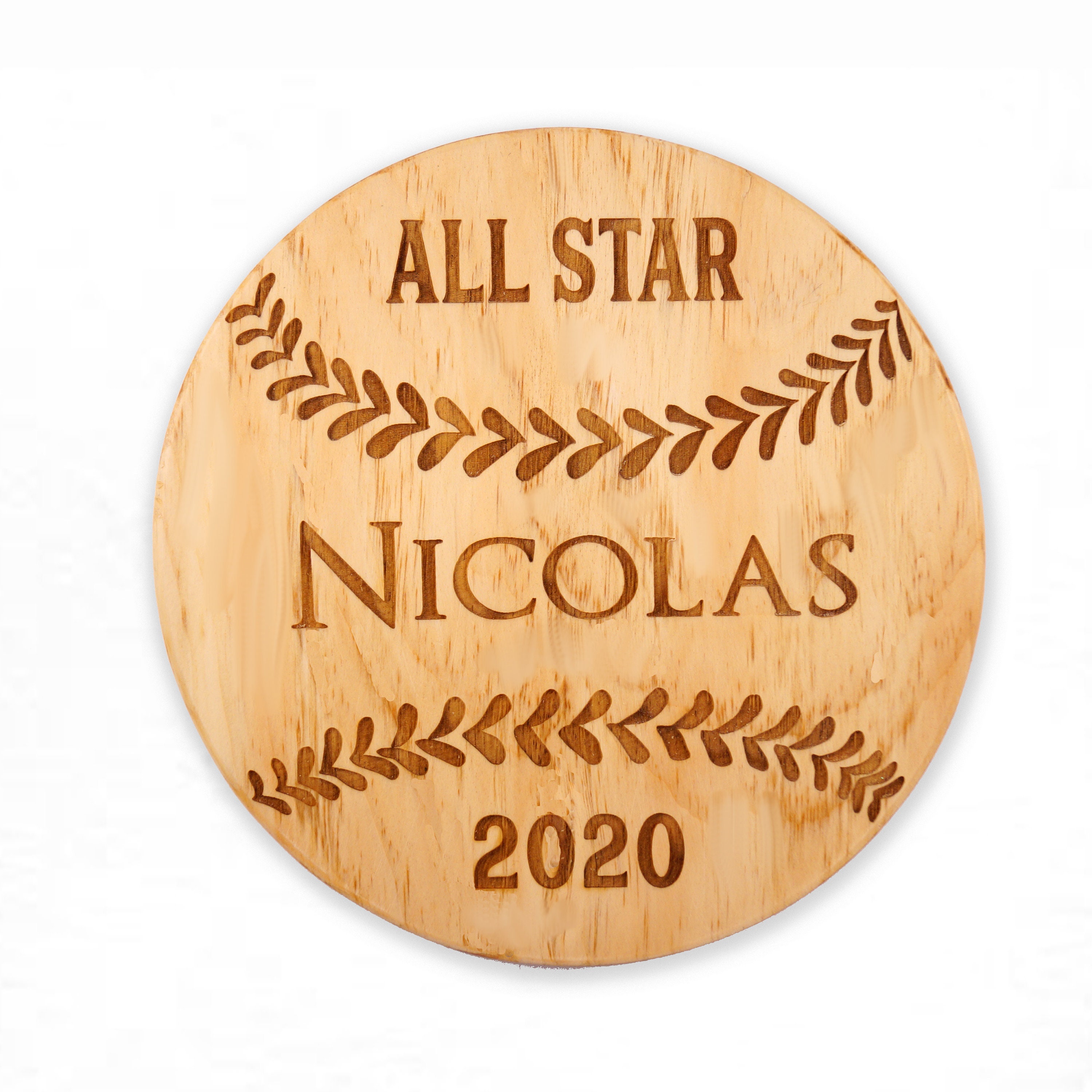 Personalized Baseball, Allstar, Custom Baseball Sign, Wooden