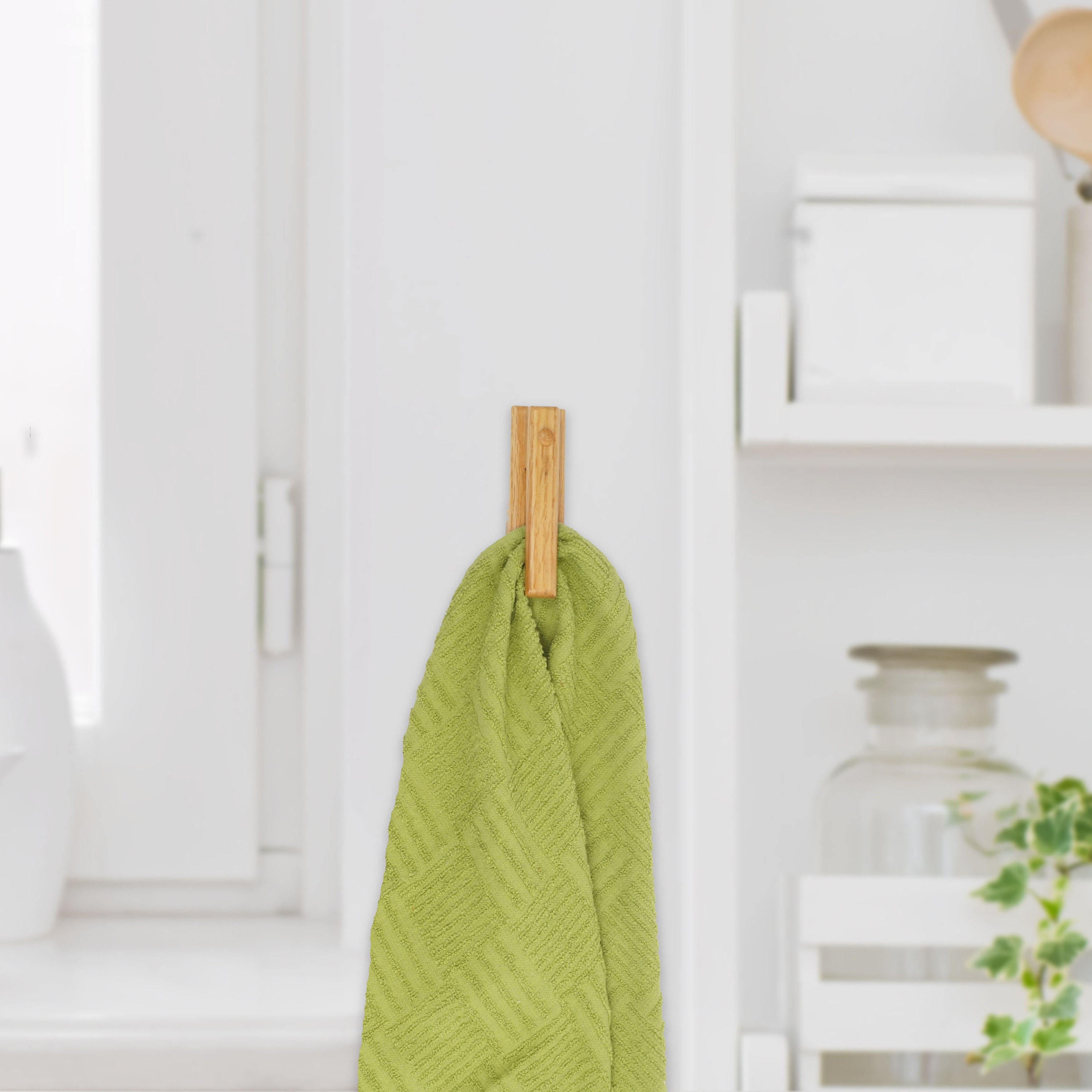 Kitchen Towel Holder, Dish Towel Hanger, Hardwood Kitchen Towel Holder