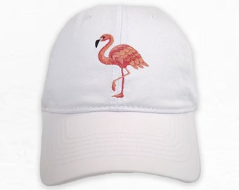 Flamingo Personalized Hat, Flamingo Personalized Cap, Flamingo Style,  Personalized Baseball Cap, Dad Hat,  Gift for Her
