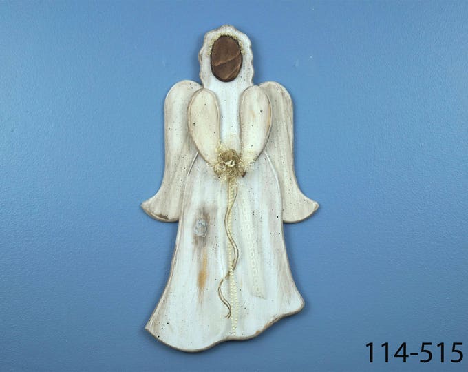 Country Wooden Angel, Mothers Day Gift, Distressed Wood Angel, Angel, Floral Angel,  Rustic Angel, Angel Collection, Country Decor,