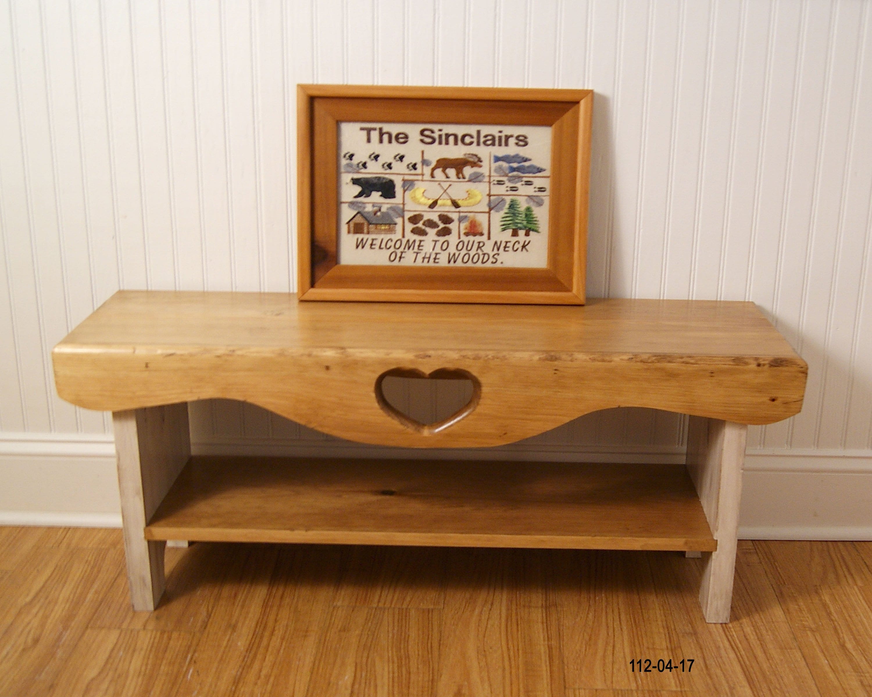 Farmhouse Bench Bedroom Bench Shaker Bench Heart Bench Bench