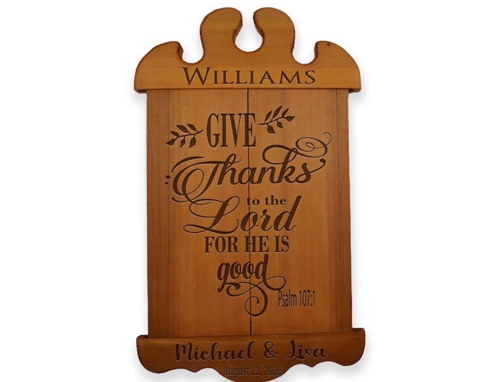 Personalized Cedar Sign:  Outdoor or Indoor Wall Hanging