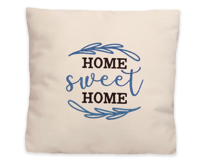 Home Sweet Home Throw Pillow, Home Sweet Home, Embroidered Pillow, Cushions, Gift for Her, Housewarming Gift, Wedding Gift