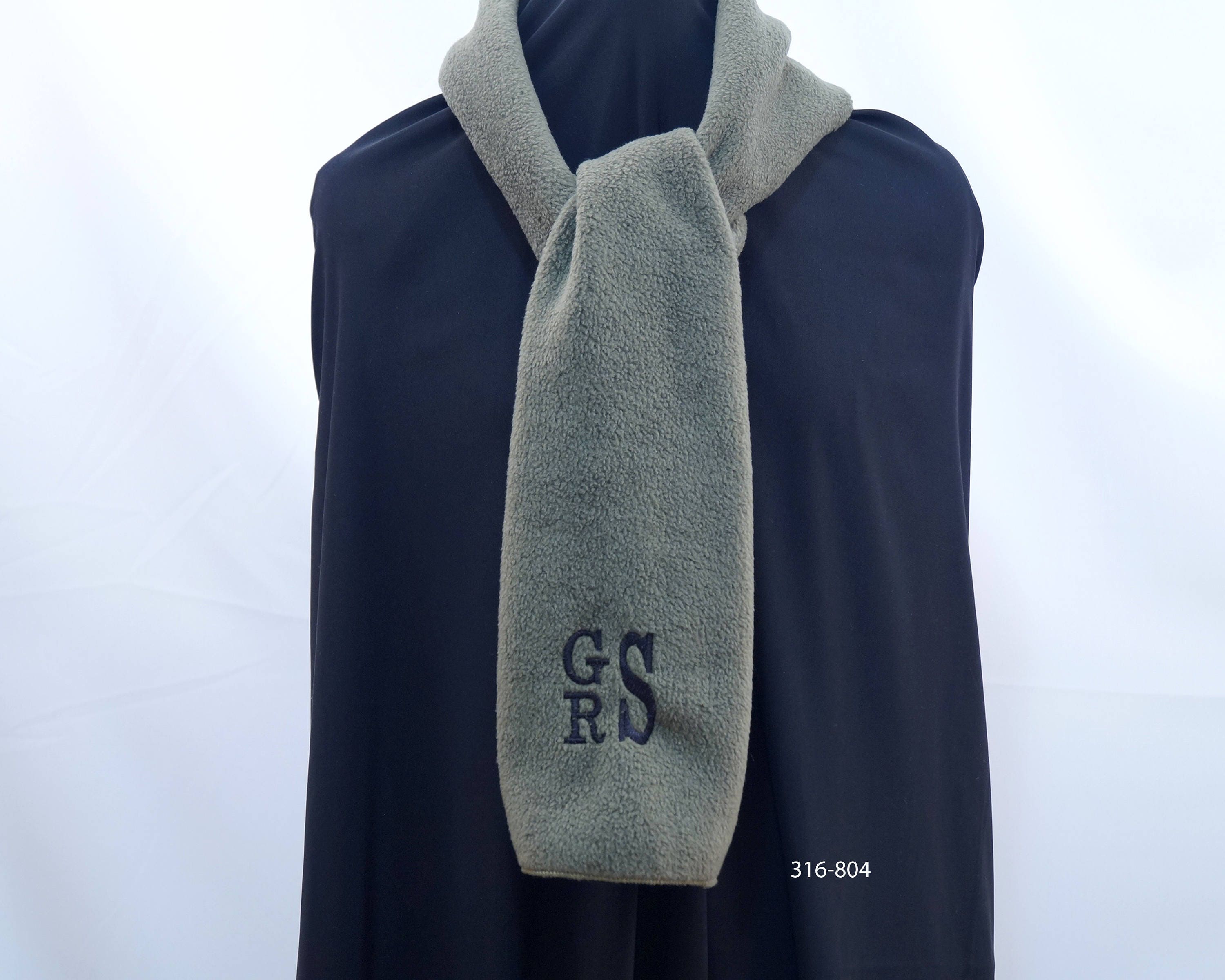 Monogrammed Oblong Scarf, Monogrammed Scarf, Fleece Scarf, Monogram Gifts, Large Scarf, Gifts ...