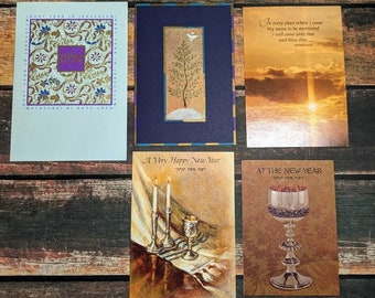 Vintage Hallmark & Ambassador Jewish New Year Greeting Cards, L'Shanah Tovah,  Yom Kippur, Rosh Hashanah, Next Year in Jerusalum, Pesach