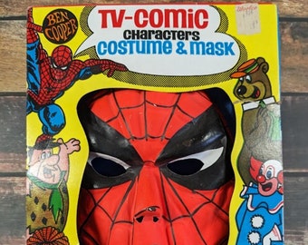 Vintage Ben Cooper 1972 Spiderman child's costume & mask